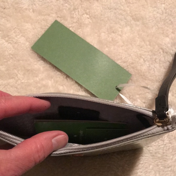 Kate Spade silver wristlet; NWT - Picture 3 of 3